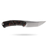 BOONEFORGE Edge Premium EDC Fixed blade knife ( 4.02'' Bead Blasted Stonewash 14C28N Blade & Golden Carbon Fiber Handle ) - FD050