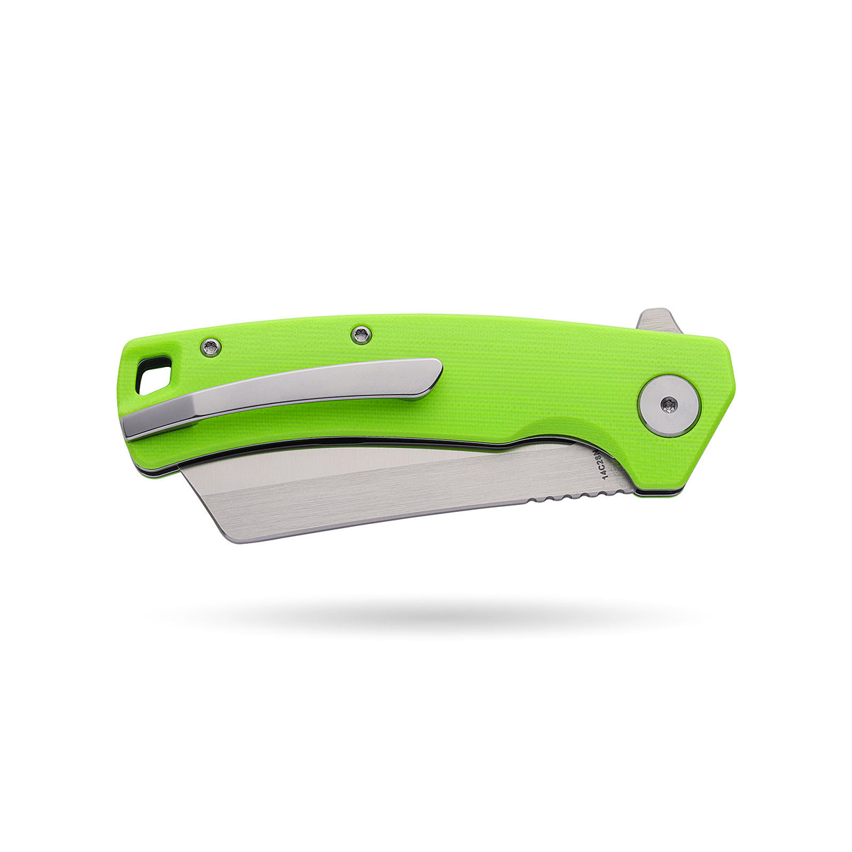 BOONEFORGE Breaker Premium EDC Flipper knife ( 3.34'' Satin 14C28N Blade & Fluorescent green G10 Handle ) - BF903