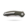 BOONEFORGE Sentinel Premium EDC Flipper & Thumb hole knife ( 3.34'' Satin 14C28N Blade & Army green G10 Handle ) - BF904