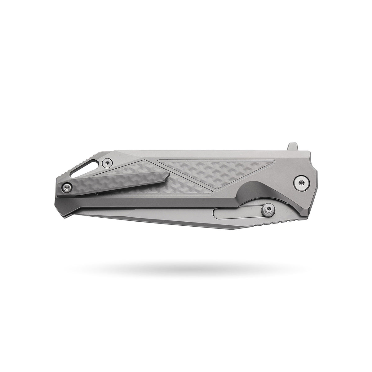 [PRE‑ORDER]BOONEFORGE Razorclaw Premium EDC Fliper & Thumb Stud knife(4.14'' Bead Blasted M390  Blade & Grey TC4 Titanium ) - BF014