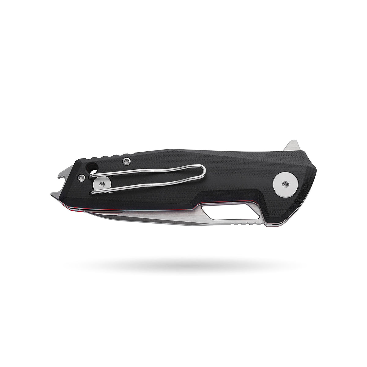 BOONEFORGE Berserker Premium EDC Flipper & Thumb hole knife( 3.07'' Satin 14C28N Blade & Black G10 Handle ) - BF072
