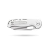 BOONEFORGE Warmark Premium EDC Manual thumb knife ( 3.33'' Bead Blasted 14C28N Blade & White G10 Handle) - BF009