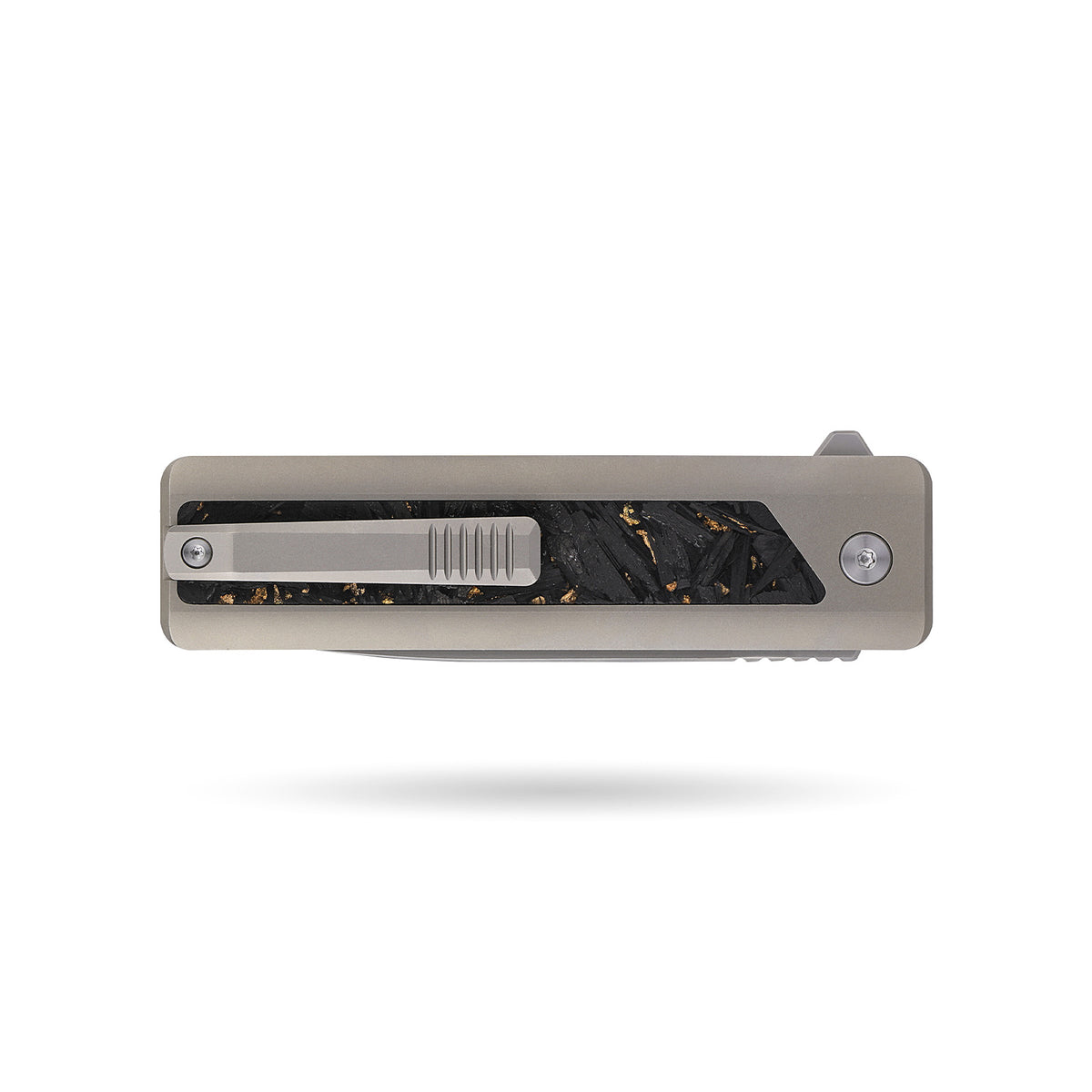[PRE‑ORDER]BOONEFORGE Wastelander Premium EDC Button lock & Flipper knife (3.2" Bead Blasted M390 Blade & TC4 Titanium Handle/Carbon Fiber ) - BF001