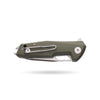BOONEFORGE Berserker Premium EDC Flipper & Thumb hole knife( 3.07'' Satin 14C28N Blade & Army green G10 Handle ) - BF072