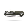 BOONEFORGE Warmark Premium EDC Manual thumb knife ( 3.33'' Satin 14C28N Blade & Army green G10 Handle) - BF009