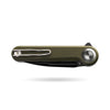 BOONEFORGE Ironjudge Premium EDC Flipper knife ( 3.39'' Black Titanium Plated 14C28N Blade & Army green G10 Handle ) - BF905