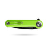 BOONEFORGE Ironjudge Premium EDC Flipper knife ( 3.39'' Black Titanium Plated 14C28N Blade & Fluorescent green G10 Handle ) - BF905