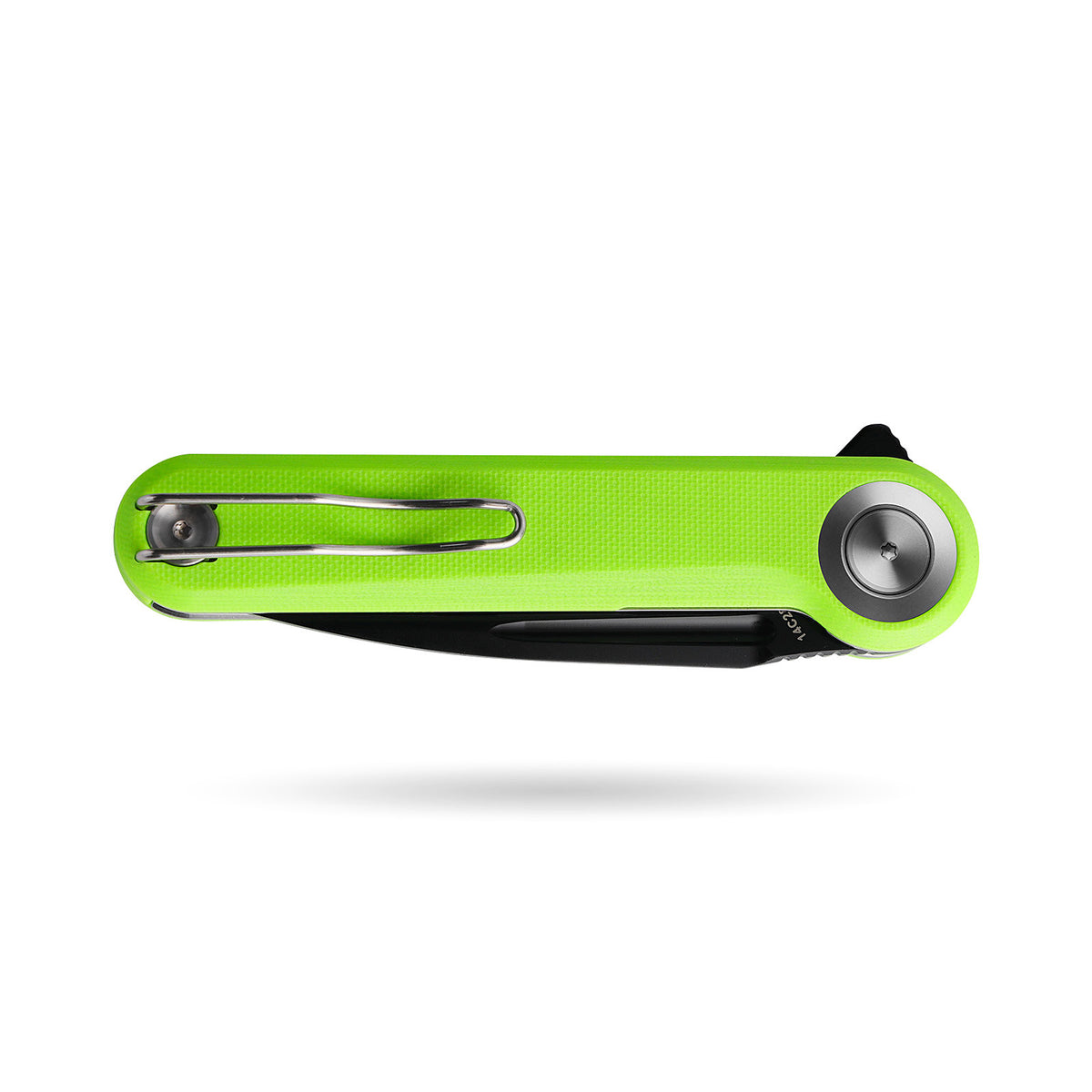 BOONEFORGE Ironjudge Premium EDC Flipper knife ( 3.39'' Black Titanium Plated 14C28N Blade & Fluorescent green G10 Handle ) - BF905