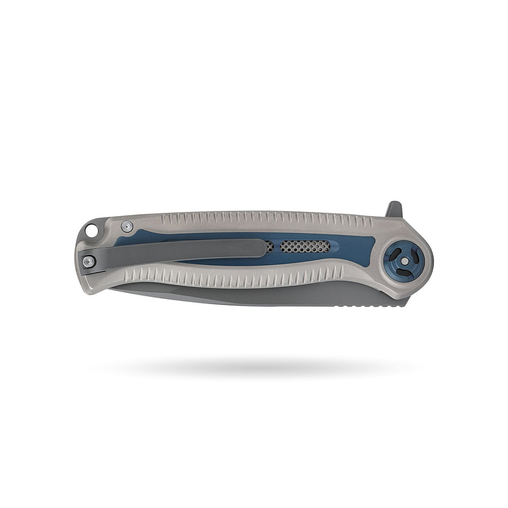 [PRE‑ORDER]BOONEFORGE Wildblade Premium EDC Flipper knife  ( 3.73'' Grey Titanium Plated M390 Blade & Grey TC4 Titanium Handle ) - BF050