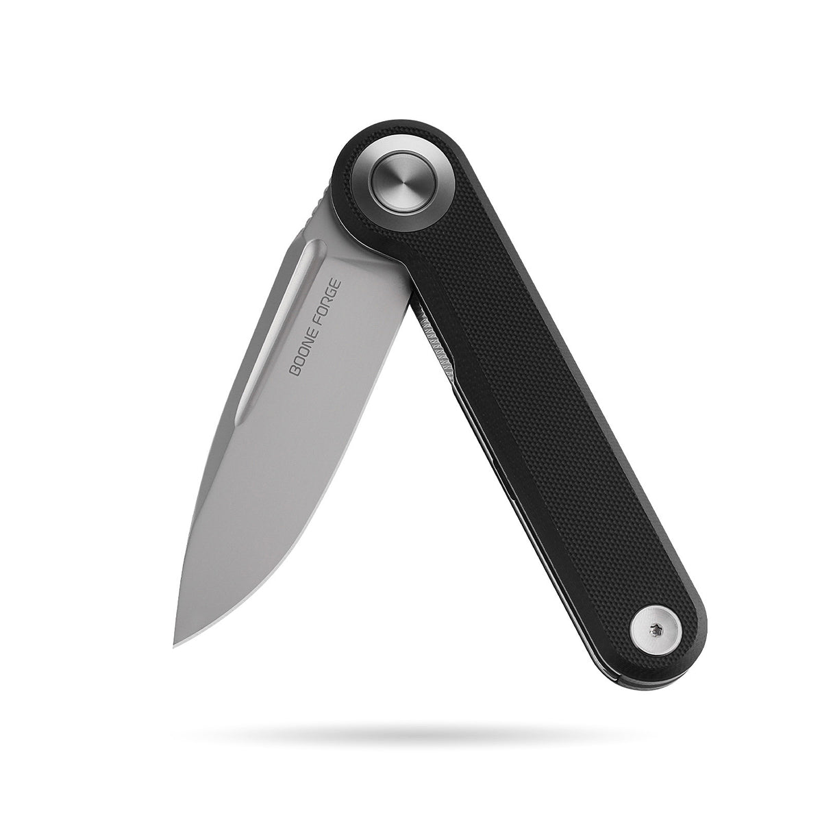 BOONEFORGE Ironjudge Premium EDC Flipper knife ( 3.39'' Bead Blasted 14C28N Blade & Black G10 Handle ) - BF905