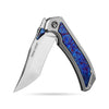 [PRE‑ORDER]BOONEFORGE Odin’s Eye Premium EDC Fliper & Thumb Stud knife ( 3.82'' Satin M390 Blade & Grey TC4 Titanium/Timascus Handle ) - BF053