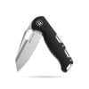 BOONEFORGE Warmark Premium EDC Manual thumb knife  ( 3.33'' Satin 14C28N Blade & Black G10 Handle) - BF009