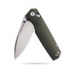 BOONEFORGE Darkedge Premium EDC Crossbar knife ( 3.05'' Satin 14C28N Blade & Army green G10 Handle ) - BF900