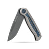 [PRE‑ORDER]BOONEFORGE Wildblade Premium EDC Flipper knife  ( 3.73'' Grey Titanium Plated M390 Blade & Grey TC4 Titanium Handle ) - BF050