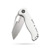 BOONEFORGE Warmark Premium EDC Manual thumb knife ( 3.33'' Satin 14C28N Blade & White G10 Handle) - BF009