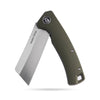 BOONEFORGE Breaker Premium EDC Flipper knife ( 3.34'' Satin 14C28N Blade & Army green G10 Handle ) - BF903