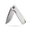 BOONEFORGE Steelwrath Premium EDC Flipper knife ( 3.23'' Satin 14C28N Blade & White G10 Handle) - BF010