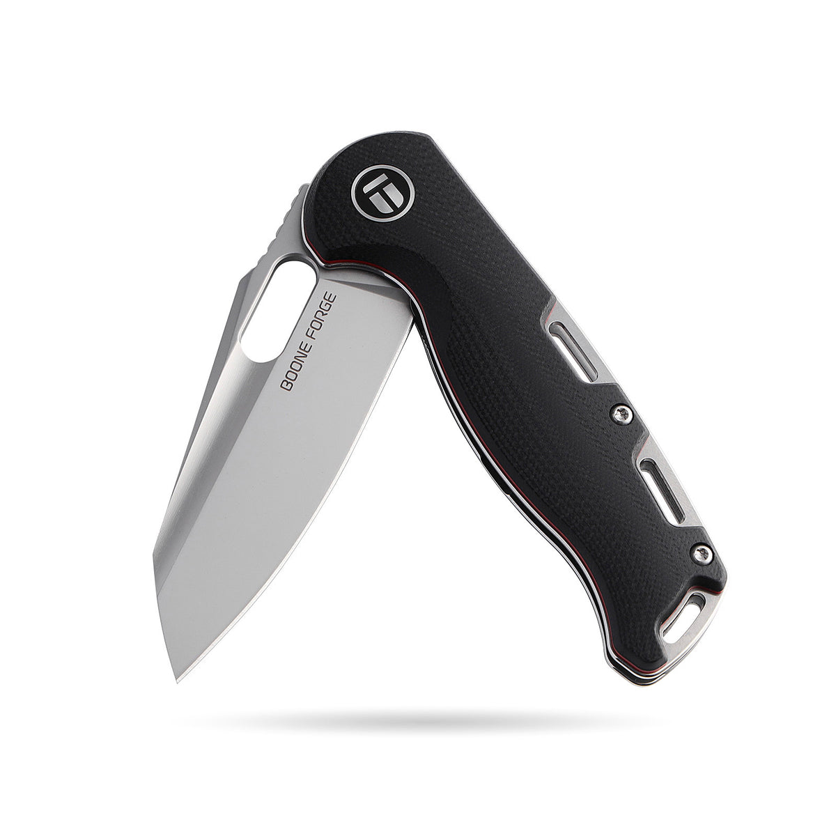 BOONEFORGE Warmark Premium EDC Manual thumb knife ( 3.33'' Bead Blasted 14C28N Blade & Black G10 Handle) - BF009