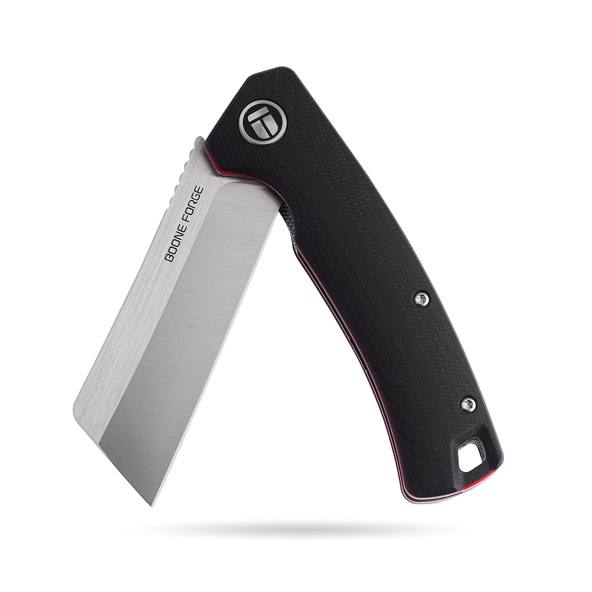 BOONEFORGE Breaker Premium EDC Flipper knife ( 3.34'' Satin 14C28N Blade & Black G10 Handle ) - BF903