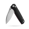 BOONEFORGE Darkedge Premium EDC Crossbar knife  ( 3.05'' Satin 14C28N Blade & Black G10 Handle ) - BF900