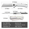 BOONEFORGE Breaker Premium EDC Flipper knife ( 3.34'' Satin 14C28N Blade & White G10 Handle ) - BF903
