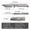 [PRE‑ORDER]BOONEFORGE Razorclaw Premium EDC Fliper & Thumb Stud knife(4.14'' Bead Blasted M390  Blade & Grey TC4 Titanium ) - BF014