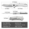 BOONEFORGE Sentinel Premium EDC Flipper & Thumb hole knife ( 3.34'' Satin 14C28N Blade & White G10 Handle ) - BF904
