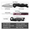 BOONEFORGE Warmark Premium EDC Manual thumb knife ( 3.33'' Bead Blasted Sandvik 14C28N Blade & Black G10 Handle) - BF009