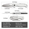 BOONEFORGE Warmark Premium EDC Manual thumb knife ( 3.33'' Satin 14C28N Blade & White G10 Handle) - BF009