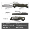 BOONEFORGE Warmark Premium EDC Manual thumb knife ( 3.33'' Satin Sandvik 14C28N Blade & Army green G10 Handle) - BF009