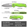 BOONEFORGE Warmark Premium EDC Manual thumb knife ( 3.33'' Satin Sandvik 14C28N Blade & Neon Green G10 Handle) - BF009