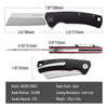 BOONEFORGE Breaker Premium EDC Flipper knife ( 3.34'' Satin 14C28N Blade & Black G10 Handle ) - BF903