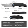 BOONEFORGE Doomsday Premium EDC Flipper knife  ( 3.89'' Brushed Satin M390 Blade & Black TC4 Titanium Handle ) - BF069