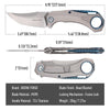 BOONEFORGE Stormwrath Premium EDC Flipper knife ( 3.49'' Bead Blasted M390 Blade & Grey TC4 Titanium Handle ) - BF071
