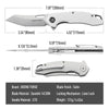 BOONEFORGE Sentinel Premium EDC Flipper & Thumb hole knife ( 3.34'' Satin Sandvik 14C28N Blade & White G10 Handle ) - BF904