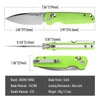 BOONEFORGE Darkedge Premium EDC Crossbar knife ( 3.05'' Satin 14C28N Blade & Fluorescent green G10 Handle ) - BF900