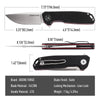 BOONEFORGE Steelwrath Premium EDC Flipper knife  ( 3.23'' Satin 14C28N Blade & Black G10 Handle) - BF010