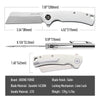BOONEFORGE Breaker Premium EDC Flipper knife ( 3.34'' Satin Sandvik 14C28N Blade & White G10 Handle ) - BF903
