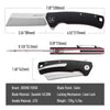 BOONEFORGE Breaker Premium EDC Flipper knife ( 3.34'' Satin Sandvik 14C28N Blade & Black G10 Handle ) - BF903