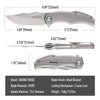 BOONEFORGE Doomsday Premium EDC Flipper knife ( 3.89'' Bead Blasted M390 Blade & Grey TC4 Titanium Handle ) - BF069