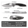 [PRE‑ORDER]BOONEFORGE Huntscar Premium EDC Button lock & Thumb hole knife ( 3.38'' Bead Blasted BÖHLER M390  Blade & Grey TC4 Titanium/Carbon Fiber Handle) - BF008