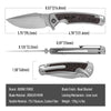 BOONEFORGE Thunderstrike Premium EDC Fliper & Thumb Stud knife( 3.75'' Bead Blasted BÖHLER M390 Blade & Grey TC4 Titanium Handle ) - BF052