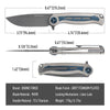 [PRE‑ORDER]BOONEFORGE Wildblade Premium EDC Flipper knife  ( 3.73'' Grey Titanium Plated M390 Blade & Grey TC4 Titanium Handle ) - BF050