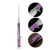 [PRE‑ORDER]BOONEFORGE Razorclaw Premium EDC Fliper & Thumb Stud knife(4.14'' Bead Blasted M390 Blade & Purple TC4 Titanium ) - BF014