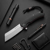 BOONEFORGE Breaker Premium EDC Flipper knife ( 3.34'' Satin 14C28N Blade & Black G10 Handle ) - BF903