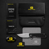 BOONEFORGE Steelwrath Premium EDC Flipper knife ( 3.23'' Bead Blasted 14C28N Blade & Black G10 Handle) - BF010